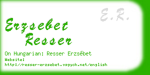 erzsebet resser business card